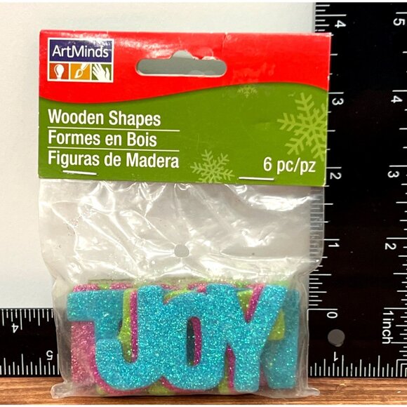 Decorative Glittery Joy Wooden Word Art Craft Embellishment 352539 - Picture 1 of 2